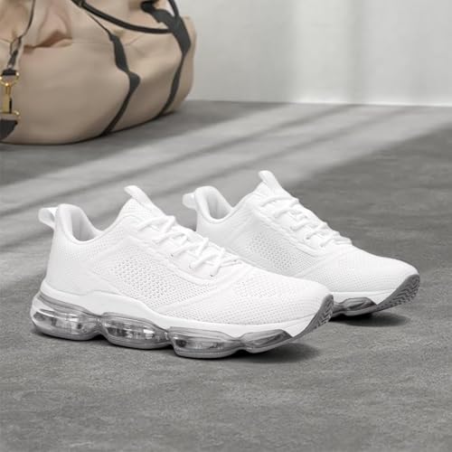 Image of Luogoks Womens Walking Running Shoes Air Cushion Basketball Sneakers Fashion Tennis Breathable Sport Gym Fitness Cross Trainers Shoes