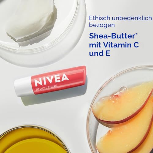 NIVEA Peach Shine Pflegende Lippenstift, 4,8g – Ansicht 5