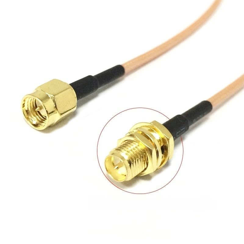 Wi-Fi Antenna Extender RP-SMA Female Jack to SMA Male Plug Jumper Cable (400CM) (RG316)