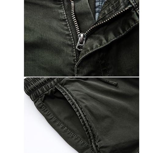 Men's Cargo Pants Solid Color Large Size Multi-Pocket Casual Pants4