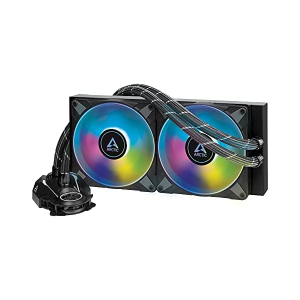 ARCTIC Liquid Freezer II 280 A-RGB - Disipador líquido All-in-One para CPU con A-RGB, pompa eficiente controlada por PWM, Velocidad del Ventilador: 200-1900 RPM, compatible con LGA1700