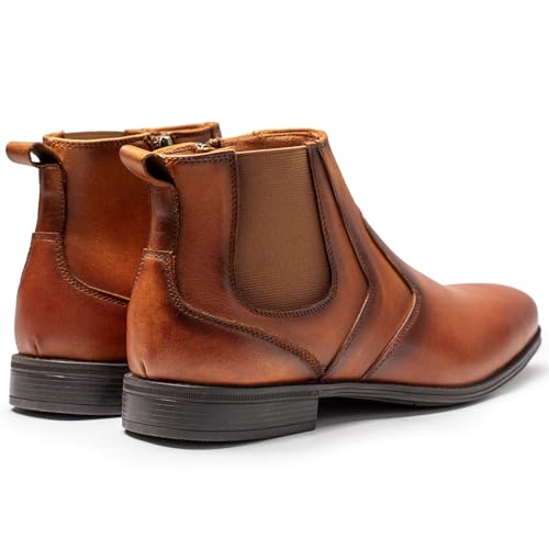 Image of Holy dove Chelsea Boots Men - Genuine Leather,Chelsea Boots for Men with Side Zipper, Casual Slip-On Ankle Boots, Chukka & Oxford Style Dress Boots