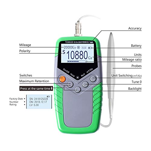 Medidor digital de Gauss para imanes permanentes miniatura 5