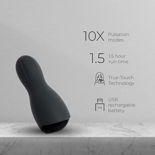Image of Peppy Puc Full Body Massager for Men | Stress Relief | Waterproof | Electric Massager | 101 Days Warranty, Black