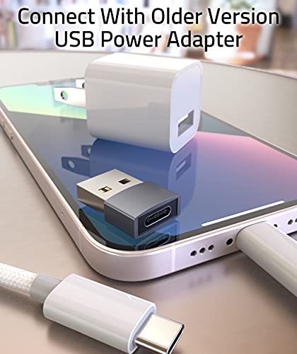 Syntech Usb C Female To Usb Male Adapter Pack Of 3 [Aluminum Shell, High Stability] Type C Charger Cable Power Converter Compatible With Iphone 14 Plus Pro Apple Watch Series 8 Airpods Carplay, Etc. #TOP6