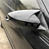Side Mirror Covers for VW Virtus, Glossy Black, Batman Style Wing Design, Set of 2, Caps Compatible with Polo