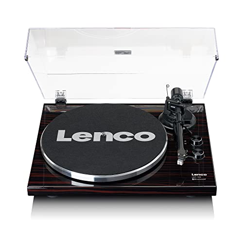 Lenco LBT-189WA Tourne-Disque, entraînement par Courroie, préampli, Bluetooth, Anti-Patinage, Marron/Noir - Les Beatles, Paul McCartney, John Lennon, RIngo Starr, George Harrison Lenco LBT-189WA Tourne-Disque, entraînement par Courroie, préampli, Bluetooth, Anti-Patinage, Marron/Noir
