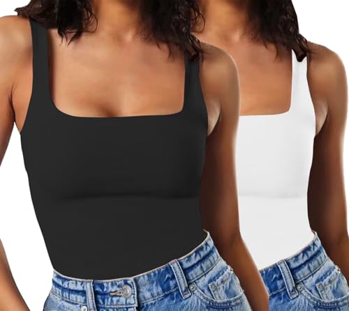 MISSJOY Women Tummy Control Seamless Basic Going Out Sleeveless Tank Tops Bodysuit S
