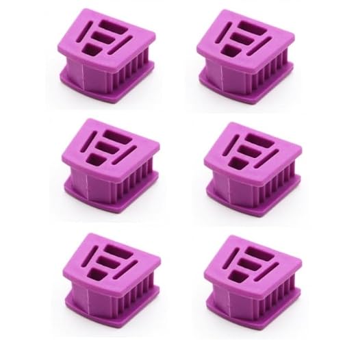 Impressive Smile Autoclave Mouth Props Dental Silicone Bite Blocks, Bag of 6 (Large (Purple))
