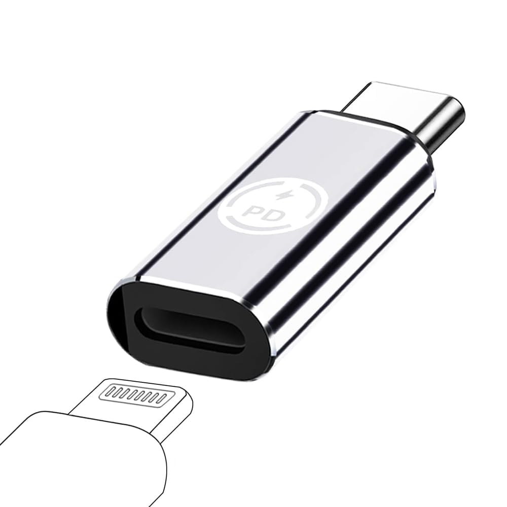 CASOSHIELD Lightning to USB C Adapter,USBC to Lightning Charger Adapter Converter Compatible with iPhone 15/15 Plus/15 Pro Max, iPad, Support Fast Charging, Not for Audio/OTG, Silver (B0CV9PHWWF) Amazon Price History, Amazon Price Tracker