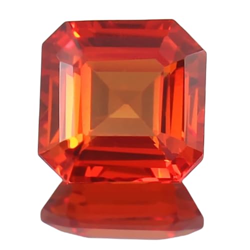 Saphir orange Ceylan 9x9mm facetté GH_NAT_09189 pour création de bijoux