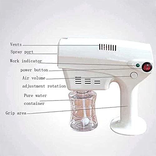 TOPNIU Ongediertebestrijding verdampingElektrische ULV Sproeier - Draagbare Fogger Machine,Nano Stoom Gun Spray Machine met Blauw Licht Ultra Fine Verstuiverende Spuit Auto Ziekenhuis School, Desinfectie, Bevochtiging - Image 3