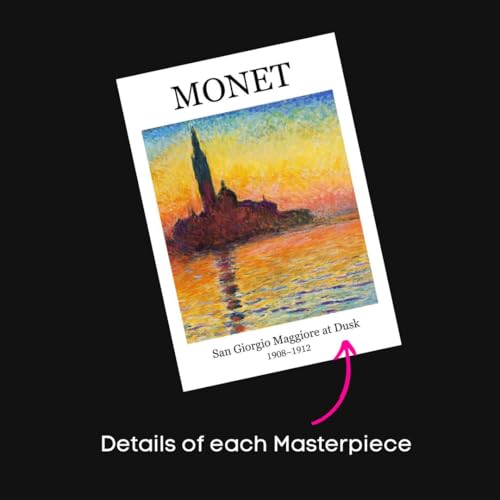 Image of Claude Monet Paintings Poster Mini Posters (Set of 15) Aesthetic Polaroids (8.6 x 6 cm) | Monet Painting | Posters of Monet's Flowering Arches, The Magpie, Vase de Fleurs Paintings & more | Monet Poster