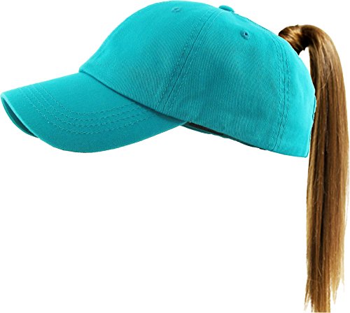 Image of Classic Plain Ponytail Messy High Bun Headwear Adjustable Cotton Trucker Mesh Glitter Hat Baseball Cap