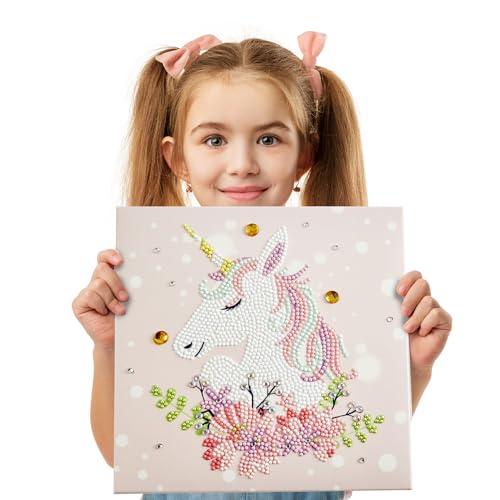 Image of DIAMOND DOTZ Dreamy Unicorn Dotz Box Animal Diamond Painting Kits for Adults - Diamond Art Kits a Relaxing Creative Craft Kit with Dotz Gems 8.7 inchx8.7 inch