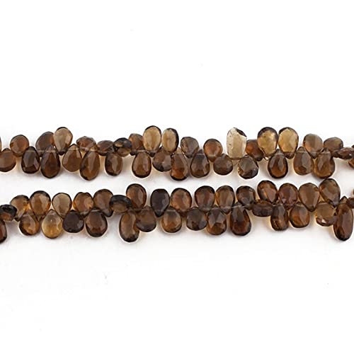 Beer Quartz Faceted Briolettes perles de quartz en goutte pour bijoux SB1059