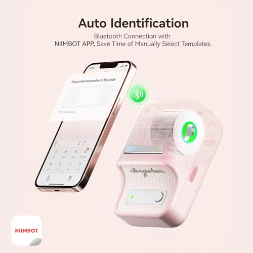 Image of NIIMBOT B21 Label Maker, Inkless Bluetooth Label Printer, 2 Inch Portable Thermal Sticker Machine for Small Business, Marson Jar, Logo, Clothing, Shipping, Candles and Jewelry