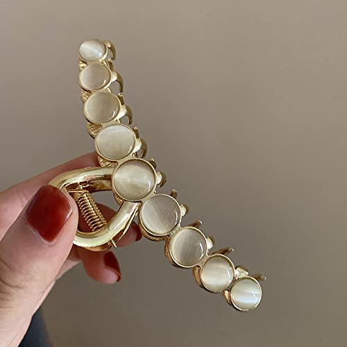 banana hair clips Thick hair hair claws Women's size hair clip cat's eye stone scratch hair personality shark clip non-s