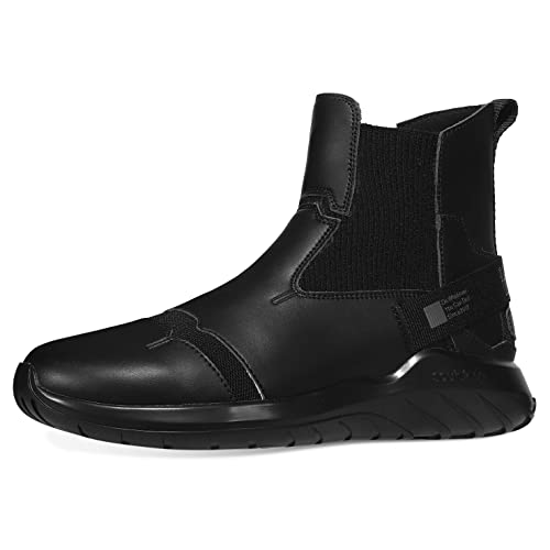 Soulsfeng Fashion High Top Sneakers Reflective Shoes Leather Splicing Lightweight Non Slip Walking Shoes3