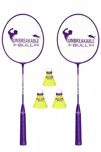Image of Badminton Racket with 3pc Shuttlecocks Set | Lightweight & Durable Badminton Bat for Beginners, Kids & Adults