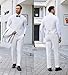 COOFANDY Men's 4 Pieces Suit Shawl Lapel Tuxedo Dinner Suit for Wedding Prom Dance White XL