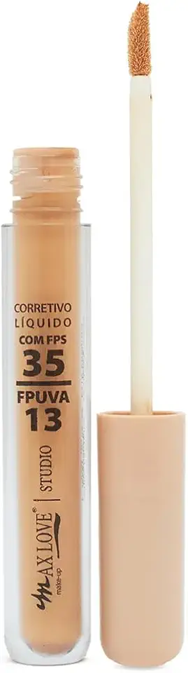 Corretivo Líquido Alta Cobertura FPS Matte 104 - Max Love - 5ml: Acabamento Natural e Proteção Solar