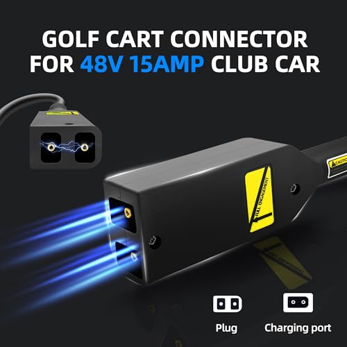 Generic 15 Amp 48 Volt Golf Cart Battery Charger, 1400W High Power, Fast Charge For Ezgo Txt With D Style Plug thumb #8