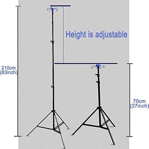 IV Retractable Pole Portable Stand Medical Tripod Folding Infusion Stand for Elderly Home Care,Hospital and Clinic