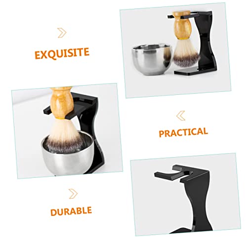 Hemoton 1 Conjunto De Barbear Suporte De Mesa Barbeador De Barba Kits De Beleza Tigela De Espuma De
