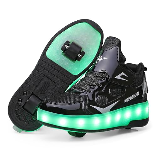 Mejores precios y opiniones de Zapatillas patines Top diez. 24 YTFCstep Zapatillas con Ruedas niña y niños Zapatillas con Luces Zapatillas Patines con USB Automática Calzado de Skateboarding Zapatillas Patines Regalos creativos de...