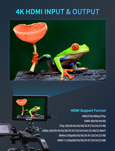 Image of FEELWORLD T7 PRO 7 Inch 2000 nit DSLR Camera Field Monitor Ultra-Bright with Waveform, Vectorscope, False Color, Focus Peaking, HDR Preview & HDMI Loop-Out ， F750 4400mAh Battery and Bag