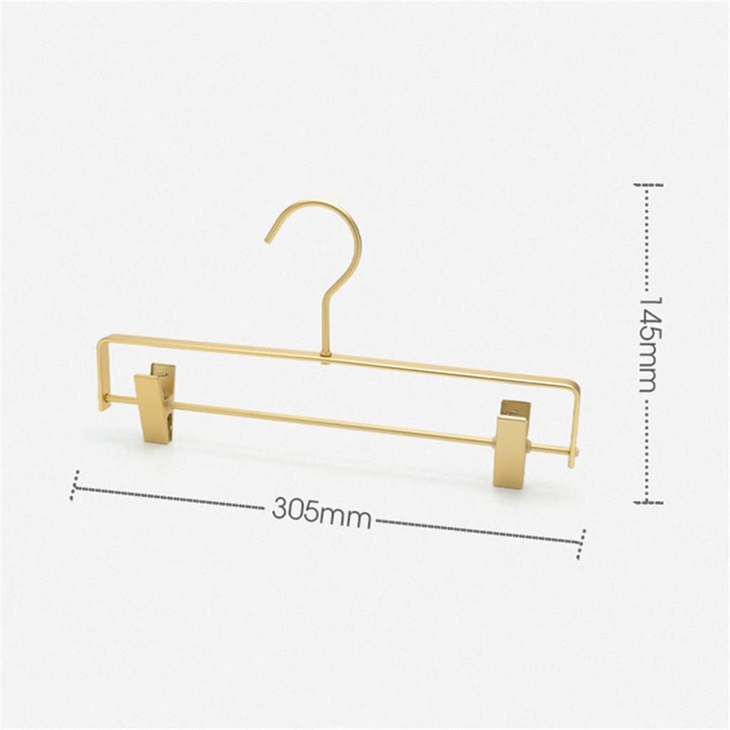 JSEIAJB 5pcs Trouser Hangers Anti-Slip Clothes Hanger Matte Aluminum Alloy Traceless Dress Pants Hanger Wardrobe Storage Rack(30.5x14.5cm)