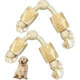 MmotZsb Kaffeeholz Für Hunde, Kauholz Für Hunde, 2 Stück Kaffeeholz Für Welpen, Natürliches Kauspielzeug, 28 cm Länge, Ideal Für Zahngesundheit