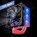 ID-COOLING SE-214-XT Black CPU Cooler All-Black Layout, 4 Direct-Contact Heat Pipes, 120mm PWM Fan, Noninterference with RAM, TDP 180W, Work with Intel LGA1700/1851/1200/115X and AMD AM5/AM4 Sockets