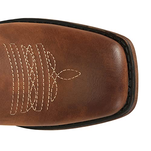 Shesole Womens Square Toe Cowgirl Cowboy Boots Wide Calf Fashion Western Shoes Brown Us 9.5 #TOP2