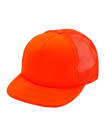Image of NYFASHION101 Plain Mesh Trucker Hat - Breathable 6-Panel Daily Snapback Cap, Customizable Ideal for DIY Embroidery & Patches