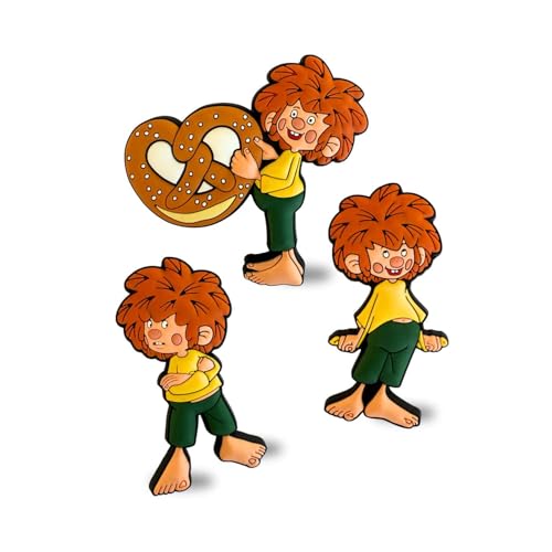 Bavariashop | Pumuckl Magnet 3er Set | Cartoon Kühlschrank Magnete | Dekorative Magnethalter für Küche und Büro | 5 x 8 cm