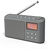 DAB/DAB Plus/FM Radio, Klein Digitalradio Tragbares Batteriebetrieben, Mini Radio Digital Akku & Netzbetrieb Kofferradio…