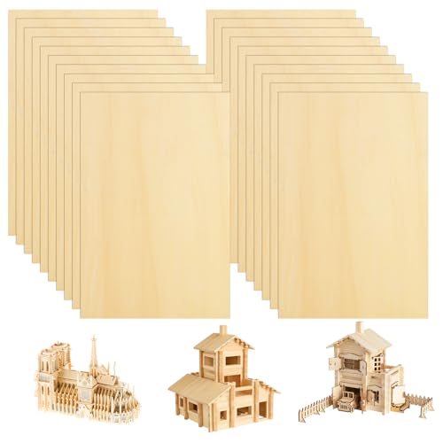 Lot De 16 Feuilles De Contreplaqué Tilleul 300x200x2mm - Bois Mince Pour Bricolage Et Modélisme