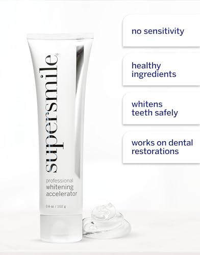supersmile professional whitening accelerator - powerful whitening without sensitivity - safe and effective on dental restorations 36 oz