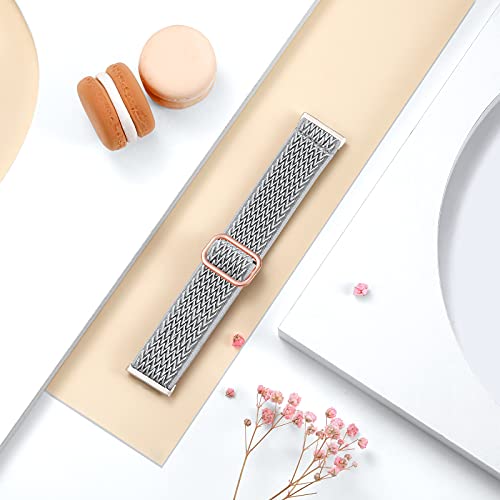 Ouwegaga Compatible with Fitbit Sense/Sense 2/Versa 3/Versa 4 Bands for Women Men, Soft Stretchy Nylon Elastic Solo Loop Sport Strap for Compatible with Fitbit Sense 2 1/Versa 4 3 Smartwatch, 6 Packs