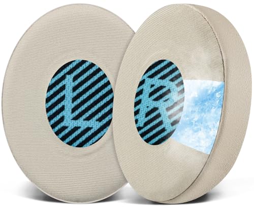 Image of SOULWIT Cooling Gel Replacement Earpads for Bose On-Ear 2 (OE2 /OE2i) /SoundLink /SoundTrue On-Ear Headphones, Ear Pads Cushions with High-Density Noise Isolation Foam - Beige