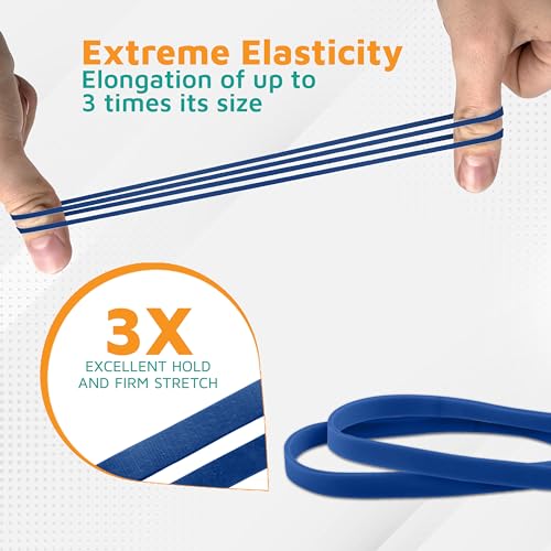 PlasticMill Rubber Bands - #33 Size - Rubberbands - 1Lb/500 Count 1 Pound / 500 Count Blue - 3