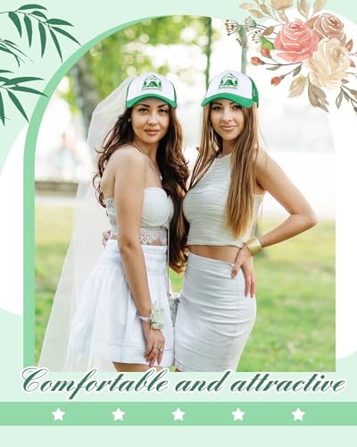 Image of Jecery 10 Pcs Trucker Hat for Women, Bach Party Mesh Baseball Cap for Bridal Shower Wedding Bach Party Favors
