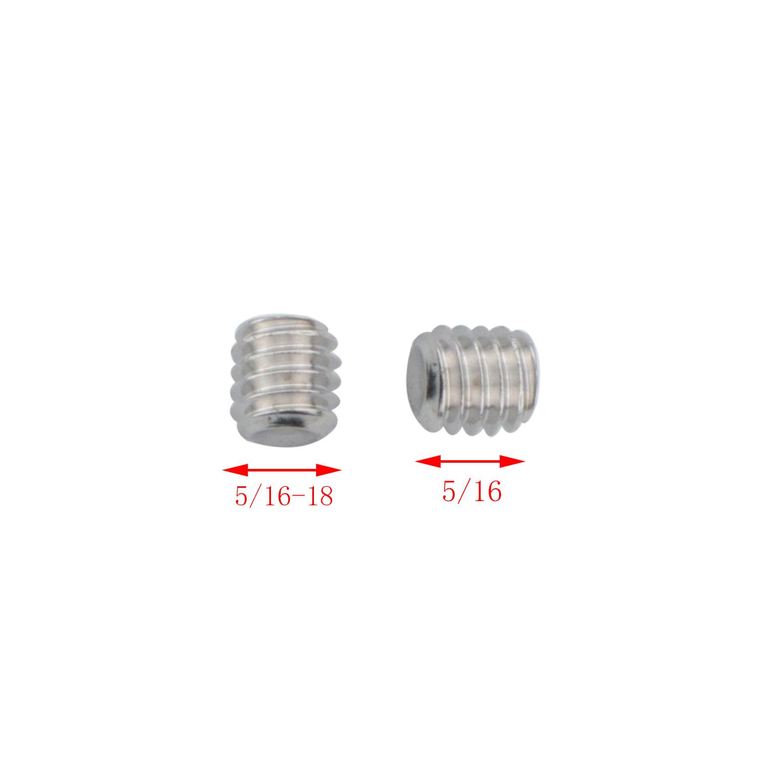 5/16-18 * 5/16 Stainless Steel Full Thread Cup Point Flat Head Screws Set Screws with Wrench Cup Point Clutch Screws Set for Bathroom Fixtures, Door Knobs, Lights