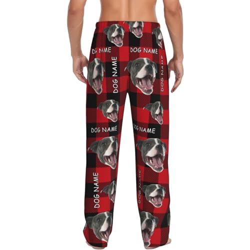 Custom Pajama Pants with Pockets for Women Men Personalized Plaid PJ Pants with Face Photo Christmas Pajamas Multi Size3
