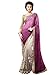 Shonaya Purple Georgette Embroidered saree & Unstitched Blouse Piece,Free Size