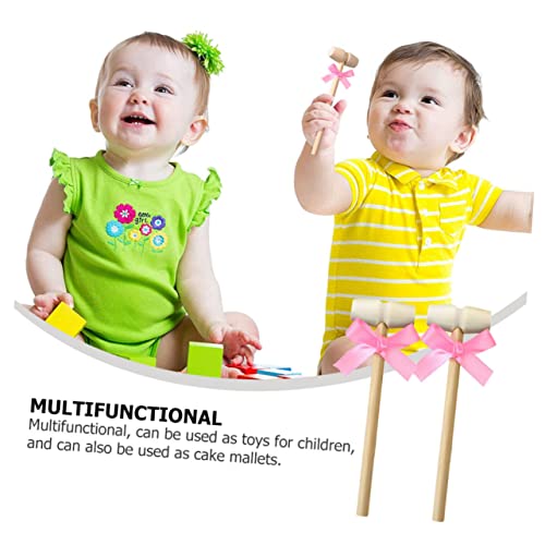 ABOOFAN 5Pcs Enfeites De Martelo De Madeira Mini Martelo Mini Marretas De Madeira Marretas Martelada