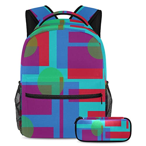 Sac à dos à motifs géométriques ergonomique pour soulager le dos des élèves