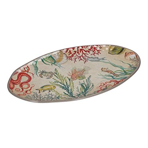 Nador Sea Life Oval Platter 100% Melamine 52x30 cm in Gift Box Cover